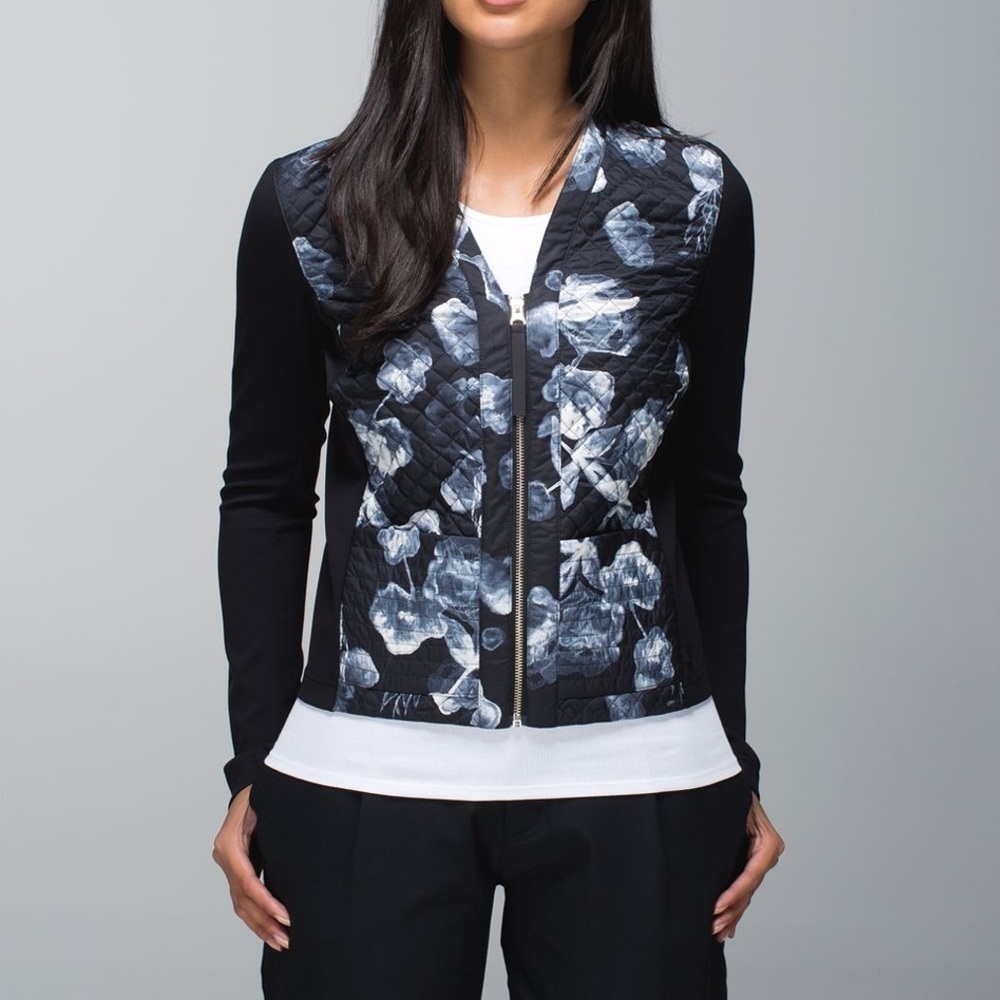 Lululemon/Cardigan & Again Inky Floral Black